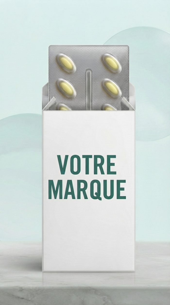 Blister dans un étui imprimé